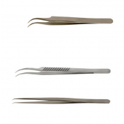 Positive Action Tweezers; Standard and Biological Grade CURVED & ANGLED STYLES곡선형 트위저
