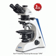 Kern® Powerful Polarizing Microscope “OPM”, with Height-adjustable Swing-out Abbe Condenser, 40×~ 400× <br> With Complete Koehler illumination, Built-in Center-adjustable Bertrand Lens, 고성능 편광 현미경