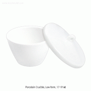 Witeg® Glazed Porcelain Crucibles, Low & Medium form, 12~230㎖자제도가니, 1,000℃내열