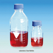 RASOTHERM® Normal Laboratory Bottles, with DIN/GL45 PP Screwcap & Pouring Ring, Graduated, 100~10,000㎖ Made of Borosilicate Clear Glass 3.3, Autoclavable, Ideal for Culture & Multi-use, 다용도 GL45 랩바틀