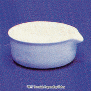 “M.T.” Porcelain Evaporating Dishes, Flat-bottom<br>자제 증발접시, 평형 Type, 내열 : 1,200℃