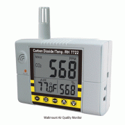 DAIHAN-brand® Wallmount Air Quality Monitor of CO2 / Temp. / RH% / Dew-point / Wet-Bulb, PC Data Analysis 0~9999ppm-CO2, -10+60℃, 0.1~99.9%RH, -20+59.9℃-DP, -5+59.9℃-WB, NDIR-Sensor, 다기능 벽걸이 에어 모니터