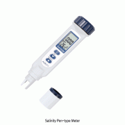 DAIHAN-brand® Pocket Dual Temp. & Salinity Pen-type Meter, Data Hold Function with Large Display LCD for Salinity and Temp, 00.00~70.0ppt / 0~50.0℃, 휴대용 염분 펜