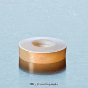 PTFE-bonded Silicone O-Ring Seal and Injection Silicone Septa, Used with GL 14~32 Opentop Screwcaps(1) O-Ring Seal : for Fixing/Holding of Rod/Tube, (2) Septa : for Injection or Removal of Media, PTFE/ 실리콘 오링 씰 및 실리콘 셉타