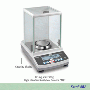 Kern® [d] 0.1mg, max.320g High-standard Analytical Balance “ABJ” , with Internal Auto CalibrationMulti-function : ex. Density-measure, and Glass Draft Shield, 표준분석/화학천평, 내부자동보정