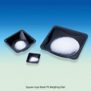 PS Black Weighing Dish, Square-type & Diamond-form, Ideal for White SampleMade of Polystyrene, -10+70/80℃, 검정 4각 & 다이아몬드형 웨잉디쉬