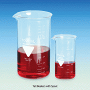 25~2,000㎖ Popular Glass Tall Beaker, with GraduationMade of Boro-glass 3.3, Useful for Heating & General-purpose, 유리 톨 비커