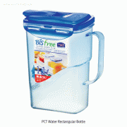 LOCK&LOCK® PCT Water Rectangular Bottle, with Open Top Cap Safety Locking Lid, 1.1 & 1.7 LitIdeal for Microwave Oven·Sampling·Storage, for Liquid, BPA Free, -40℃~+116℃,PCT사각 물병