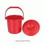 General-purpose PP Bucket, Multi-use, with Handle Grip & Lid, 6~25 LitIdeal for Storage and Carrying, -30℃~+100℃, PP 일반 버켓