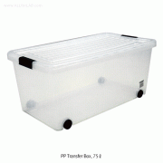 National® PP Transparent Storage · Transfer Box, Stackable, 50 & 75 LitMulti-purpose Sealing Lid Box with Caster 75 Lit, PP 1 25/ 1 40℃, 저장/이동 투명상자
