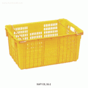 National® HDPE Transfer Box, Grid-filtration type, 38~137 LitWith Handle, Mesh-type, HDPE 140℃,직4 각 운반박스