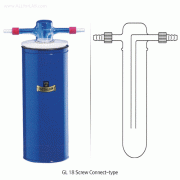 KGW® Complete Cold Trap Kit with Dewar Flask, Glass Cold Trap and Plastic Ring for Fixing of the Cold TrapFor LN 2 in Vacuum application, GL18 Screw Connect-type, [ Germany-made ] , 동결트랩세트, 드와 플라스크 포함