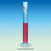 Witeg® B-class Graduated Cylinder, with Spout, Tall-form, 5~2,000㎖With Hexagonal Base·Amber Stain Scale, DURAN Glass 3.3, DIN / ISO, [ Germany-made ] , B 급 메스실린더, 갈색침투눈금