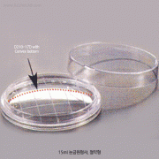 Φ65 PS Sterile Contact Dish, with Grid, 15 & 20㎖Φ65×h15 mm, Grid 10×10mm, -10+70/80℃, [ Canada-made ] , PS 눈금원형 디쉬