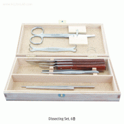 Hammacher® Premium Dissecting Set, with 5 & 8 Instrument in Wooden Case, “HS0 1 2 1 .00” & “HS0 1 20.00”For Advanced Researchers, Chrome Nickel Steel(CrNi 1 8/8), High-grade, Rustless , [ Germany-made ] , 프리미엄 해부기 세트