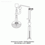 SciLab® DURAN glass Ammonium · Cyanide · Fluoride-Distilling Apparatus, 1,000㎖In Accordance with International Water Quality Standard, S05353.1a · ES05352.1a · ES05351.2a암모니아성 질소 · 시안 · 불소 증류장치