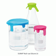 DURAN® Multi-use Silicone Lid, for Beakers, Cylinders, Flasks &c., -40+180℃, with Identifiable 3 Colors, S·M·L-sizeIdeal for Sealing & Covering a Variety of Lab Containers, Autoclavable, 범용 실리콘 커버