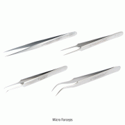 Hammacher® Hi-grade Micro Forceps, 0.15~0.4mm Fine Tip, L110/115mm, CrNi 18/8, Rustless, 정밀 마이크로 포셉, 내부식성