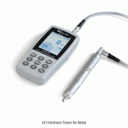 SAUTER® Premium Mobile UCI(Ultrasonic Contact Impedance) Hardness Tester for Metal, with Large LCD DisplayWith Standard Hardness Block, Hand Carrying Case, Measurement Value HRC·HRB·HRA· HV·HB·Tensile Strength, 프리미엄 초음파 경도측정기