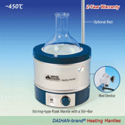 DAIHAN® Aluminium-case Flask Heating Mantle, (1) Basic & (2) Stirring-type, 450℃, 50~20,000㎖With Built-in Temp Controller, with/without Mag-stir Speed Control, with Certi. & Traceability라운드플라스크용 히팅맨틀, 온도 조절기 내장, “기본형” 및 “ 자석교반형”, Ni-Cr 열선 내장