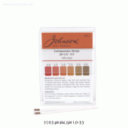 Johnson® High Precise(0.2~0.5 pH-divi.) Color Pad Polypropylene pH Comparator, “Non-Bleed” SystemSpecial Use for the Accurate Test of Short-ranges of pH 0.2~0.5 Intervals, 8 items in Overall-range pH 1 .0 ~ 1 0.0초정밀 pH 측정용 칼라 Pad PP콤퍼레이터, “0.2 ~ 0.5 pH 단위