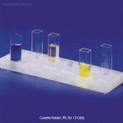 Kartell® PE Cuvette Holder, for 12 CellsFor Path 10mm Cells, -40℃~+80/90℃, PE 스펙트로-셀 스탠드