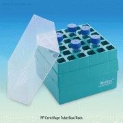 PP 16 & 36-hole Centrifuge Tube Box, for 15 & 50㎖, 147×147×h126mmWith Alpha-Numeric Index and Clear Lid, Autoclavable, 15 & 50㎖ 원심관 박스/랙