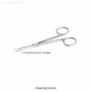 Hammacher® Dissecting Scissors, Very Delicate, Medical-grade, L115mm & 120mmWith Sharp-Sharp Tip, Chrome Nickel Steel (CrNi 18/8), Rustless, [ Germany-made ] , 미세 해부용 가위