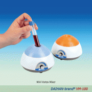 DAIHAN® Mini Vortex Mixer “VM-100” , Up to 3,200rpmWith Silicone Head, Space Saving Compact Design, Variable Speed Control, 소형 볼텍스 믹서