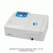 EMCLAB® UV/VIS Spectrophotometer “EMC-11S-UV” , with Basic/Professional Software Sets, 200 ~ 1000 nmWith Standard 4-Cell Holder, EMCLAB Works Certificate, Tungsten & Deuterium Lamp, [ Germany-made ] , 자외선/가시광 분광광도계