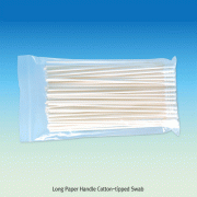 Long Paper Handle Cotton-tipped Swab, for Multi-useWith Antibacterial·Spiral-Shaped Cotton tip, 100pcs/Zipper bag, 종이 핸들 나선면봉