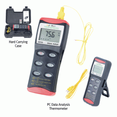 DAIHAN® RS232 / PC Data Analysis Thermometer, with Dual Input & Multiple-Type Probe, CompatibleWith Time Clock / Backlight, K · J · T · R · S · E-Probe in Use, -200~+1370℃ in K-Type, 2 채널 다기종 센서 수용 온도계