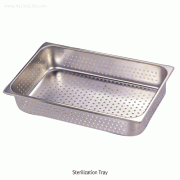 Sterilization Tray, All Perforated Stainless-steel, Seamless, Smooth-contour, High-polishedFor Disinfection·Cleaning·Drying, High Quality, [ Korea-made ], 전체 천공 소독/세척용 트레이