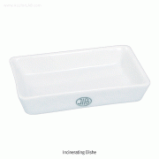 Witeg® High-quality Incinerating Dishes, Rectangular, 13~85㎖고품질 자제 회화용 접시, 직사각형, Glazed except outside base, Max 1100℃
