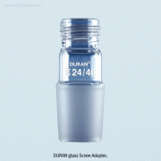 DURAN-glass Screw Adapter, with GL-Screw & Joint, Ideal for Stirrer Guide & Thermometer/Tube/Rod Holder, etc. Used with Opentop Screwcaps/O-Ring Seal/Injection Septa & Closetop Caps, 스크류 어댑터, 교반씰 / 온도계 / 봉 / 관의 홀딩 및 마개용