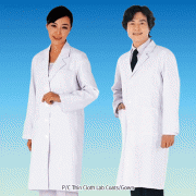 Keumsung® P/C Thin Cloth Lab Coats/Gown, with 35% Cotton + 65% Polyester Ideal for Laboratory & Medical, Premium-type, P/C 얇은소재의 고급 백색 가운