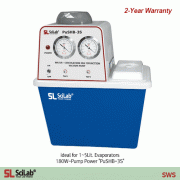 SciLab® Multiuse Water Circulating Vacuum Pump/Aspirator “PuSHB”, 0.098MPa/20mbar Ideal for Evaporators 1~50Lit, etc. with Multi-Taps/Safety Valve, Bath 15 & 57-Lit, 다용도 아스피레이터, 워터순환식 진공펌프
