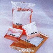 SciLab® Polyethylene Sample Bags, with Zipper, up to 50×h70 cm with (or without) Printed White Writing Area, Thick-0.07 or 0.08mm, PE 샘플백, 지퍼식