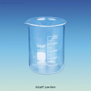 SciLab® 10~5,000㎖ Classic Standard Glass Beakers, Low-form, with Spout & Graduation Made of Borosilicate-glass 3.3, Useful for Heating & General-purpose, 표준형 유리 비커