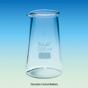 SciLab® Popular Conical Beakers, with Spout, 100/250/500㎖ Made of Borosilicate Glass 5.4, Useful for Heating & General-purpose, 코니컬 비커