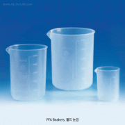 VITLAB® Reinforced PFA Beakers, Narrow Rim-type, Mould-Graduated, 25~1,000㎖ Good Transparency, Excellent Heat/Chemical Resistance, -200℃~+260℃ Heat-resistant, Autoclavable, PFA 투명 Teflon 비커