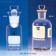 Wheaton® High-grade B.O.D. Bottles, with Bar-coded & Numbered, ASTM/EPA/USP with White Marking Area & Glass “Robotic” Stopper, The Best B.O.D. 바틀