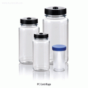 Triforest® PC Centrifuge / Wide-mouth Bottles, Optically Clear 180㎖~1000㎖ Multiuse Bottles, Shrink-Wrap Tray - Packed, -100℃+140℃, PC원심관(병) / 大광구병
