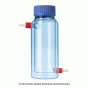 SciLab® GLS80 Double Walled Wide Neck Jacketed Bottles, with 2×GL18 Connector, 500/1000㎖ with Graduation & id Φ80mm Screwcap, GLS80 이중 자켓 바틀