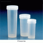 VITLAB® PP Sample Vials, with Push Snap Cap, Transparency, Autoclavable, 5~160㎖ Suitable for Foodstuffs, Fast-capping, 0℃~+125/140℃ withstand, PP 스냅캡 샘플 바이알