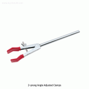 2-prong Angle Adjusted Clamps, Cast-Zinc, Grip Capa. 40mm Ideal for Circular and Irregular Object, Screw Angle Adjustment-type, 2-가닥형 클램프