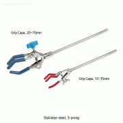 3-prong Clamps, Extension, Stainless-steel, Grip Capa.10~70mm Ideal for Large and Irregular Object, Screw Angle Adjustment-type, 3-가닥형 클램프
