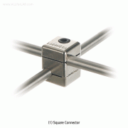 Bochem® High-grade Square Connector, Φ12~13mm Grip for 90˚or 0 ~ 360˚angle Connection, Anodized Aluminum, 4각 커넥터