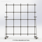 SciLab® Adjustable Φ12.7mm Stainless-steel Pipe -Frames, Height 100 & 140cm with Φ12.7mm Pipe, Floor or Wall-Mountable, 조립식 실험용 프레임