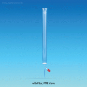 SciLab® DURAN glass Chromatography Column, with or without Glass Filter with DURAN® GU® PTFE Needle Valve, Fine Control, 크로마토그래피 칼럼